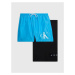 Dárkové balení pánských plavek a ručníku KM0KM00849 BEH modrá - černá - Calvin Klein