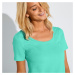 Blancheporte Jednobarevné tričko s kulatým výstřihem, eco-friendly mořská zelená