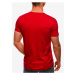 Červené pánské basic tričko Edoti