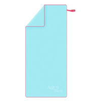 NILS Aqua NAR13 ručník z mikrovlákna světle modrý-růžový 200 x 90 cm