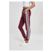 Dámské tepláky Urban Classics Ladies College Contrast Sweatpants - vínové s bílými proužky