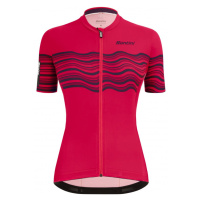 SANTINI Cyklistický dres s krátkým rukávem - TONO PROFILO LADY - černá/růžová