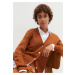 Bonprix BPC SELECTION svetr na knoflíky Barva: Hnědá, Mezinárodní