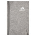 Dětská mikina adidas G 3S FZ šedá barva, s kapucí, hladká
