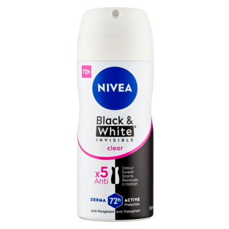 NIVEA - NIVEA MEN Sprej AP B&W Invisible Clear Deodoranty 100 ml male