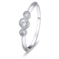 Brilio Silver Okouzlující stříbrný prsten se zirkony RI016W 58 mm