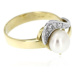 Diamantový prsten s perlou 32266