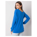 Modré dámské tričko s výstřihem ve tvaru V -blue Modrá