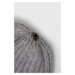 Čepice z vlněné směsi Granadilla šedá barva, z husté pleteniny