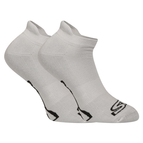 Ponožky Styx nízké šedé s černým logem (HN1062)
