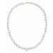 Perlový náhrdelník bílý z pravých říčních perel se zlatým 14 karátovým zapínáním 922003.1