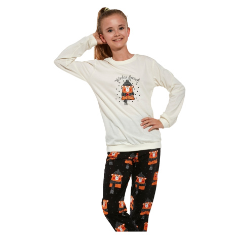Dívčí dlouhé pyžamo Cornette 594-592/160 Winter Bear