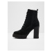 Černé dámské kožené zimní kotníkové boty ALDO Rebel2.0
