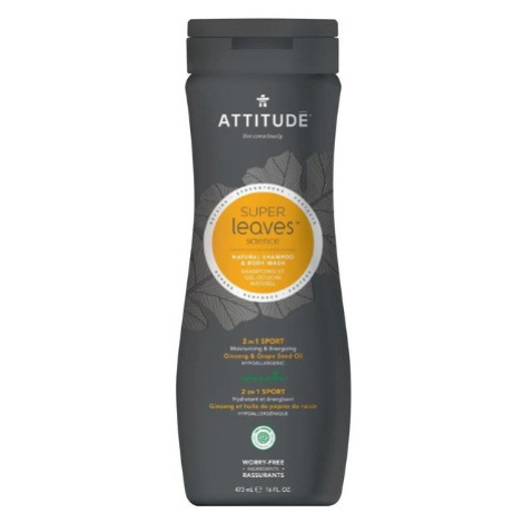 Přírodní pánský šampón & tělové mýdlo (2 v 1) ATTITUDE Super leaves s detoxikačním účinkem - nor