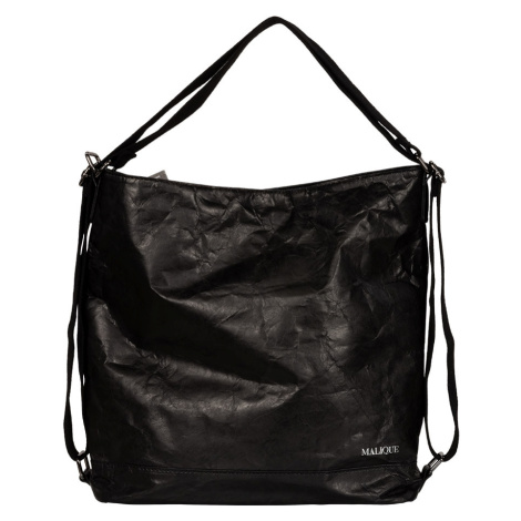 Malique dámská designová papírová taška a batoh v jednom D1065 - černá - 19L