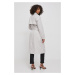 Trench kabát Calvin Klein dámský, šedá barva, přechodný, dvouřadový, K20K206320