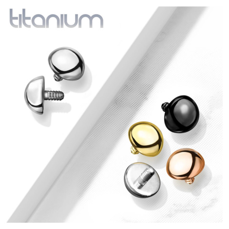 Náhradní hlavička do implantátu z titanu, polokoule, PVD, 1,6 mm - Barva: Zlatá Šperky eshop