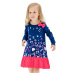 Dívčí šaty - WINKIKI WKG 92563, tmavě modrá / růžová Barva: Modrá tmavě