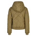 Ladies Oversized Diamond Quilted Pull Over Jacket - tiniolive