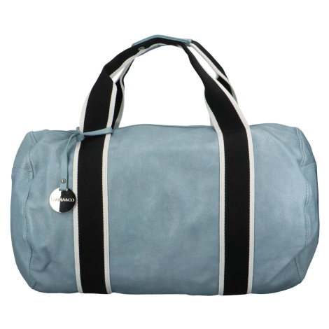 Trendová koženková cestovní taška Alebom, světle modrá Diana & Co
