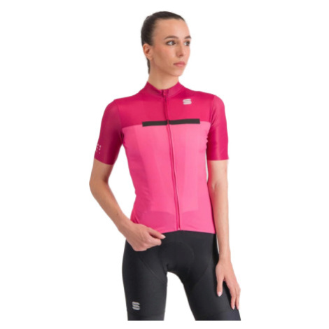 Dámský cyklistický dres s krátkým rukávem SPORTFUL Pista w jersey, carmine rose cyclamen