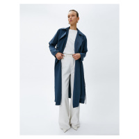 Koton Flowy Double Breasted Trench Coat With Belt