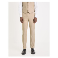 Béžové pánské oblekové kalhoty Celio Fonew2
