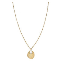 Rosefield Pozlacený ocelový náhrdelník s mušlí Amber JSPNG-J159