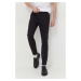 Kalhoty Tommy Jeans pánské, černá barva, jednoduché, DM0DM18339
