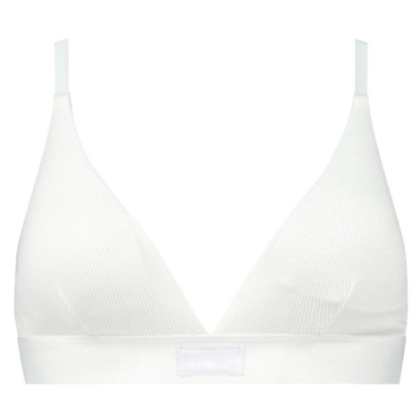 Bílá vyztužená podprsenka Natural Rib Triangle Bra Top Bye Bra