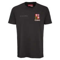 Hokejové reprezentace pánské tričko Czech Republic CCM Core logo Česko Black