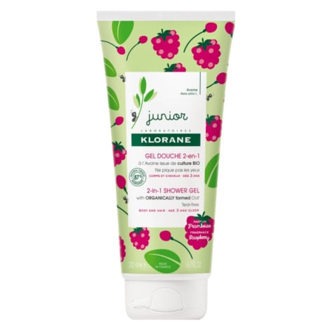 Klorane Junior sprchový gel 2v1 malina 200 ml