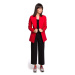 Be B103 Bavlněné otevřené sako plus size - červené ruznobarevne