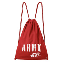 DOBRÝ TRIKO Bavlněný batoh s potiskem Army style Barva: Červená