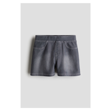 H & M - Žerzejové šortky džínový vzhled - šedá H&M