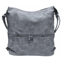 Moderní středně šedý kabelko-batoh z eko kůže Kaline