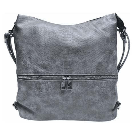 Moderní středně šedý kabelko-batoh z eko kůže Tapple