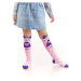 Denokids Naughty Cat Girl Child Pink Knee-Length Socks