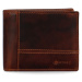 Pánská kožená peněženka na šířku Diviley Greg, hnědá