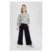 DEFACTO Girl Wide Leg Trousers with Wide Slits