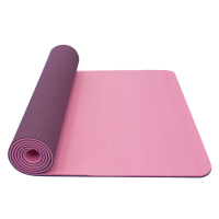 YATE Yoga Mat dvouvrstvá, materiál TPE růžová/fialová