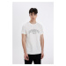 DEFACTO Slim Fit Crew Neck Printed Short Sleeve T-Shirt