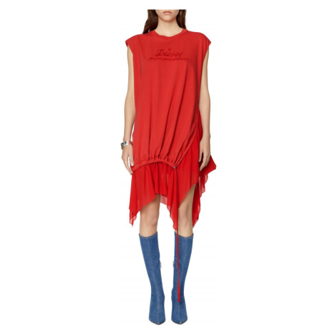 Šaty diesel d-rollette dress ribbon red