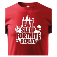 Dětské tričko s potiskem  Eat Sleep Fortnite Repeat