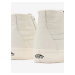 Bílé dámské kožené kotníkové boty VANS SK8-Hi
