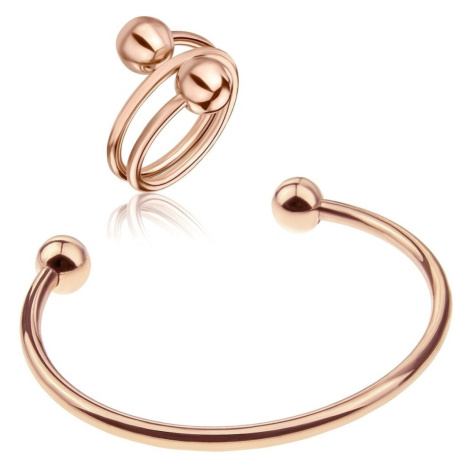 Emily Westwood Půvabná sada bronzových šperků WS099R (prsten, náramek)