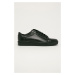 Kožené boty Wojas černá barva, na plochém podpatku