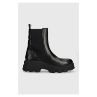 Kožené kotníkové boty Marc O'Polo dámské, černá barva, na platformě, 30918075001100 MM2M3020