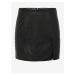 Černá dámská koženková mini sukně ONLY Leni