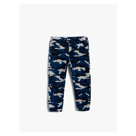 Koton Plush Sweatpants Camouflage Pattern